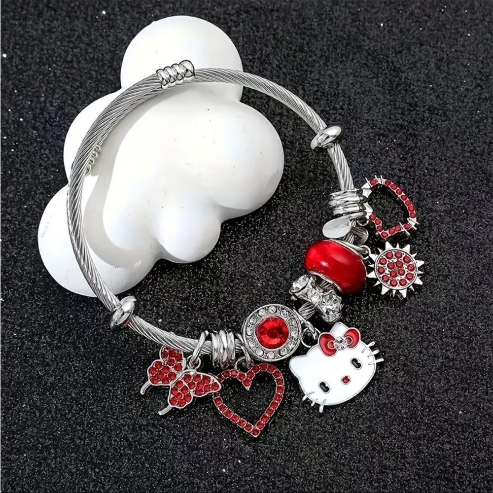 Hello Kitty Red Charm Bracelet NIP